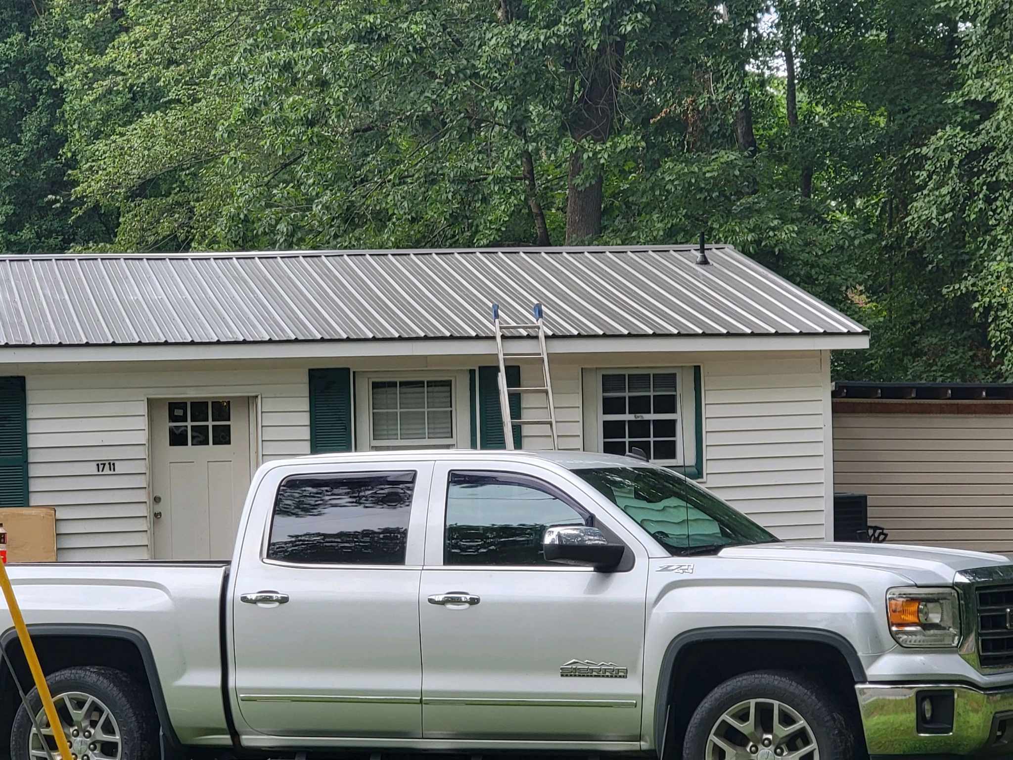 Metal Roof Service on a single-wide